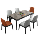 Modern Style 4 Legs Dining Table Three-Color Fixed Table of Sintered Stone Clearhalo ' dining_table' 'Dining Tables & Seating' 'Dining Tables' 'furn' 'furn_dining_table' 'Furniture' 'furniture_dining_table' 'Kitchen & Dining Furniture' 'kitchen&dining_furn' 'kitchen' 'kitchen_dining_table' 1200x1200_0b7e012d-82a8-4f5e-a31a-e03ebcb7ab5e
