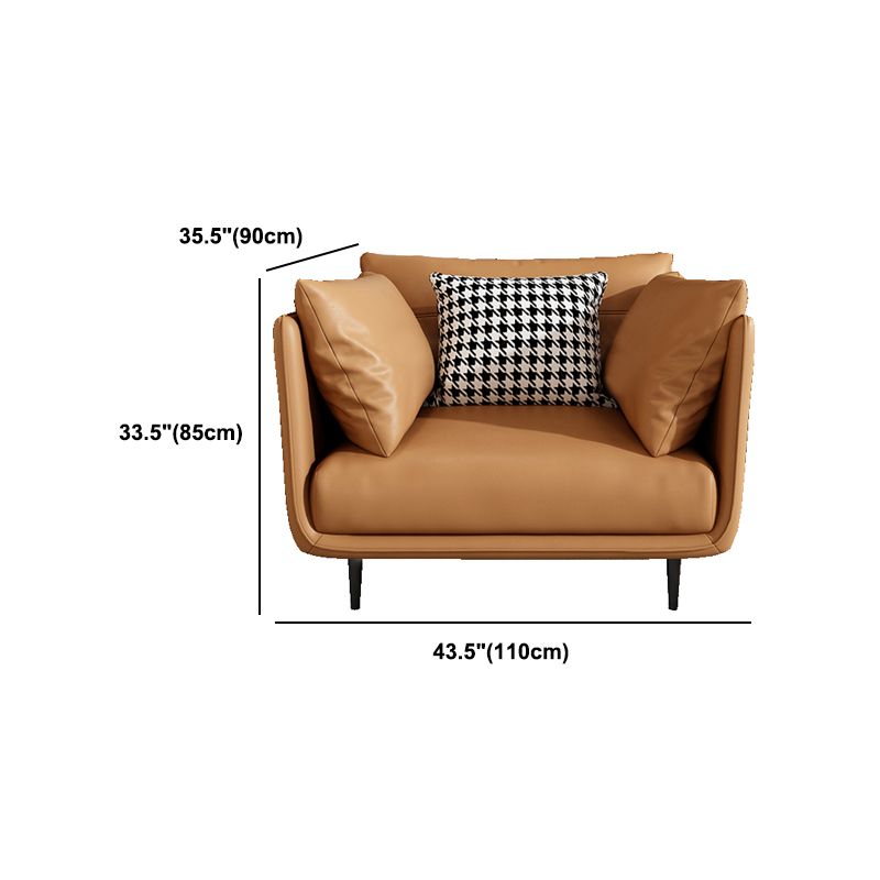 Estilo moderno con reposabrazos trasero y almohada con espuma de relleno de asiento de naranja