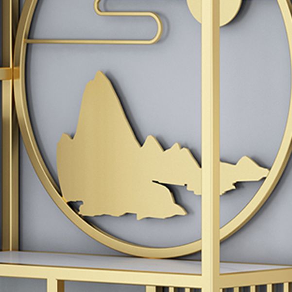 Modern Living Room Etagere Bookshelf Iron Frame Manufactured Wood Shelf Bookcase Clearhalo 'Bookcases' 'furn' 'furn_bookcases' 'Furniture' 'furniture_bookcases' 'Office Furniture' 1200x1200_0b80d2e1-8513-4188-baa0-d9c5c277b9b0