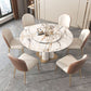 Glam Rectangle Table Set 1/3/4/5/7/9 Pieces Dining Set for Home Use