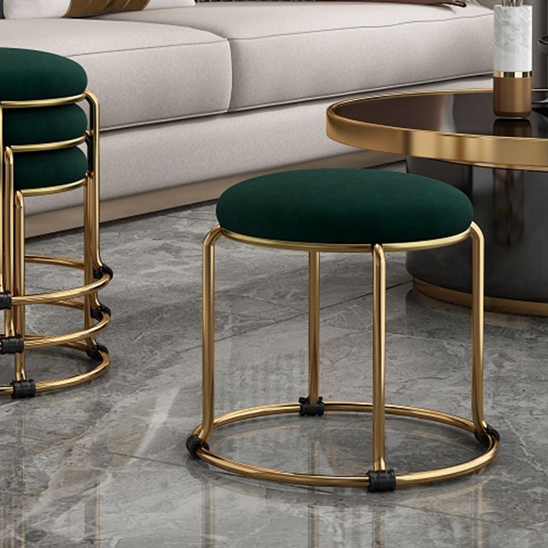 Contemporary Ottoman Fabric Upholstered Solid Color Round Ottoman Clearhalo 'furn' 'furn_ottomans_poufs' 'Furniture' 'Living Room Furniture' 'Ottomans & Poufs' 'ottomans_poufs' 1200x1200_0b83f7bf-9a0c-45d8-b880-ec7bb0ba05de