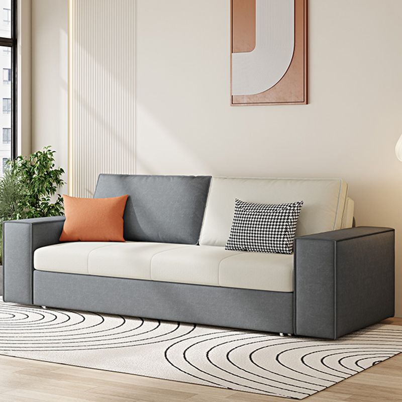 33.46 "Hフェイクレザースリーパーソファ布張りスクエアアームソファベッド