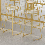 Moderner Marmorstangen -Tisch Set 1/2/7 Stücke Rechteck weiße Trestle -Tisch und Stuhlset