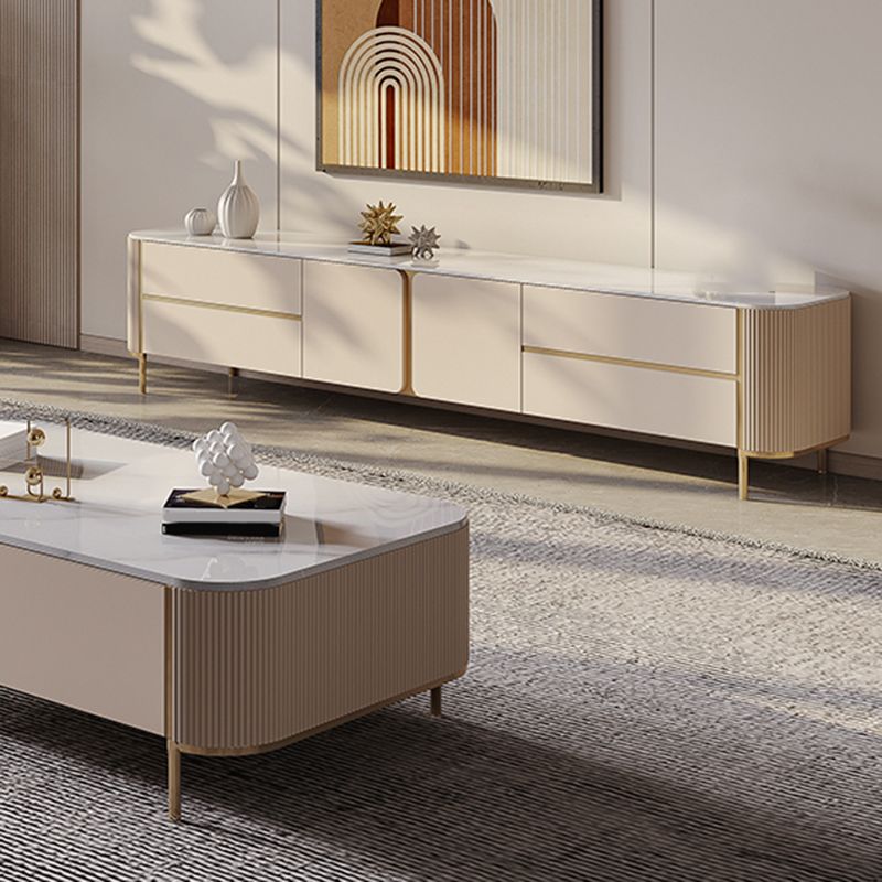 Modern TV Stand Console Stone TV Media Console with 4 Drawers Clearhalo 'furn' 'furn_tv_stands_entertainment_centers' 'Furniture' 'Living Room Furniture' 'TV Stands & Entertainment Centers' 'TV Stands & Media Storage Furniture' 'tv_stands_entertainment_centers' 1200x1200_0b84a8df-154e-4df1-8e90-f413ac5bb517