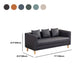Faux Leather 3-seater  Sofa Tuxedo Arm Stain Resistant 23.62" Wide