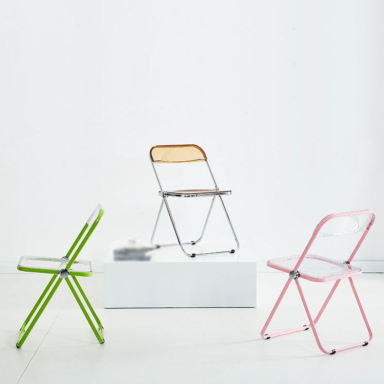 Contemporary Metal Home Side Chair Folding Open Back Dining Side Chair Clearhalo ' kitchen&dining_furn' 'Dining Chairs' 'Dining Tables & Seating' 'dining_chair' 'furn' 'furn_dining_chair' 'Furniture' 'furniture_dining_chair' 'Kitchen & Dining Furniture' 'kitchen' 1200x1200_0b84e3ca-0123-483d-b1c3-69f3e9b6b059