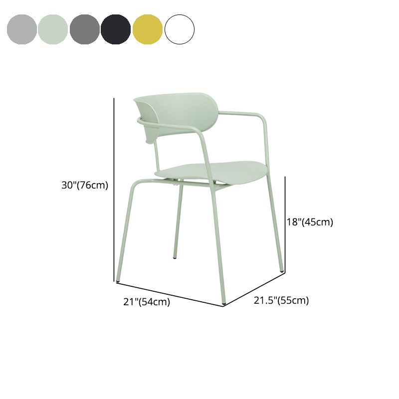 Glam Style Metal Arm Chair Open Back Side Chair for Dining Room (Set of 4) Clearhalo 'Dining Chairs' 'Dining Tables & Seating' 'dining_chair' 'furn' 'furn_dining_chair' 'Furniture' 'furniture_dining_chair' 'Kitchen & Dining Furniture' 1200x1200_0b865342-c57f-46c5-b00a-d729b9ea0cb1