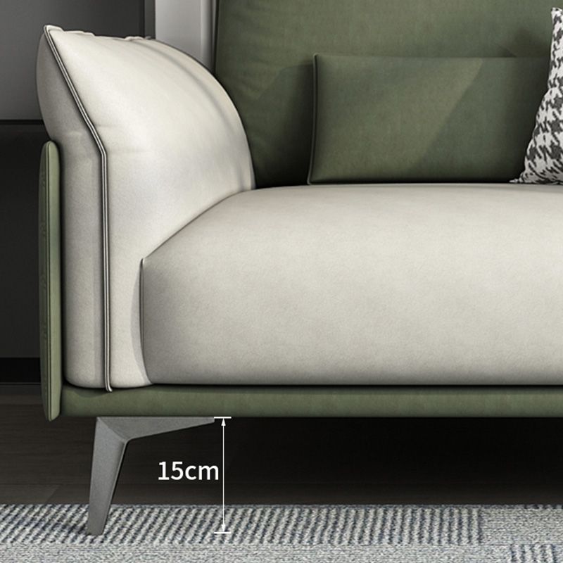 Coup de canapé contemporain résistant aux taches en cuir faux en cuir en vert