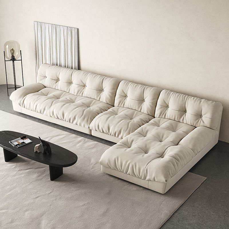 Armless Tufted Split-Back Sectional Sofa with Chaise L-Shape Sectionals Sofas Clearhalo 'furn' 'furn_sectionals' 'Furniture' 'furniture_sectionals' 'kitchen' 'kitchen_sectionals' 'Living Room Furniture' 'Sectionals' 1200x1200_0b8912fa-665d-4fa2-8714-db0b60fe7af6