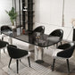 Simplicity Style Rectangle Glass Dining Site Table with 3 Legs Clearhalo 'Dining Tables & Seating' 'Dining Tables' 'dining_table' 'furn' 'furn_dining_table' 'Furniture' 'Kitchen & Dining Furniture' 1200x1200_0b8a093d-1a44-452a-a0c1-5f101fde8290