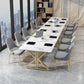 Rectangle Double Pedestal Glam Dining Table White Tone Fixed Table with Sintered Stone Clearhalo ' dining_table' 'Dining Tables & Seating' 'Dining Tables' 'furn' 'furn_dining_table' 'Furniture' 'furniture_dining_table' 'Kitchen & Dining Furniture' 'kitchen&dining_furn' 'kitchen' 'kitchen_dining_table' 1200x1200_0b8bcfcd-a4ad-4a3a-b064-eec4e96e6a36