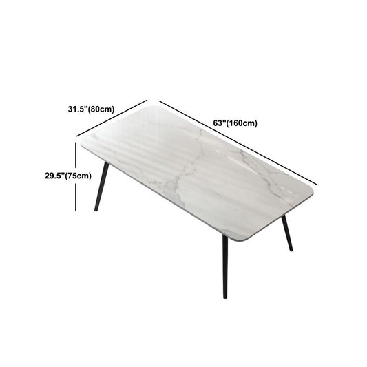 モダンな1/5/7ピースダイニングセット長方形の石のダイニングテーブルキッチンダイニングルーム