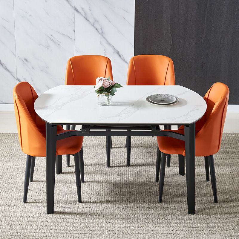 Slate and Wood Table Modern Minimalist Home Retractable Round Dining Table Clearhalo 'Dining Tables & Seating' 'Dining Tables' 'dining_table' 'furn' 'furn_dining_table' 'Furniture' 'Kitchen & Dining Furniture' 1200x1200_0b8c4e42-f183-447f-93c3-7f7536431c61