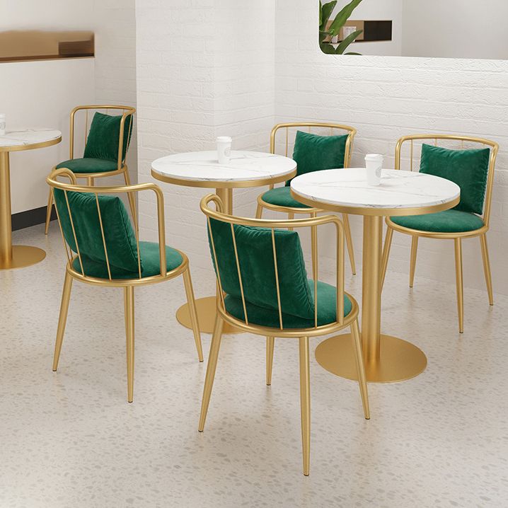 1/3 Pcs Metal Glam Dining Room Set with Round Table and Pedestal Base Dining Set Clearhalo 'Dining Room Sets' 'Dining Tables & Seating' 'dining_room_set' 'furn' 'furn_dining_room_set' 'Furniture' 'furniture_dining_room_set' 'Kitchen & Dining Furniture' 'kitchen&dining_furn' 'kitchen' 1200x1200_0b8d37c0-0dbc-48f2-b078-bf72140519b8