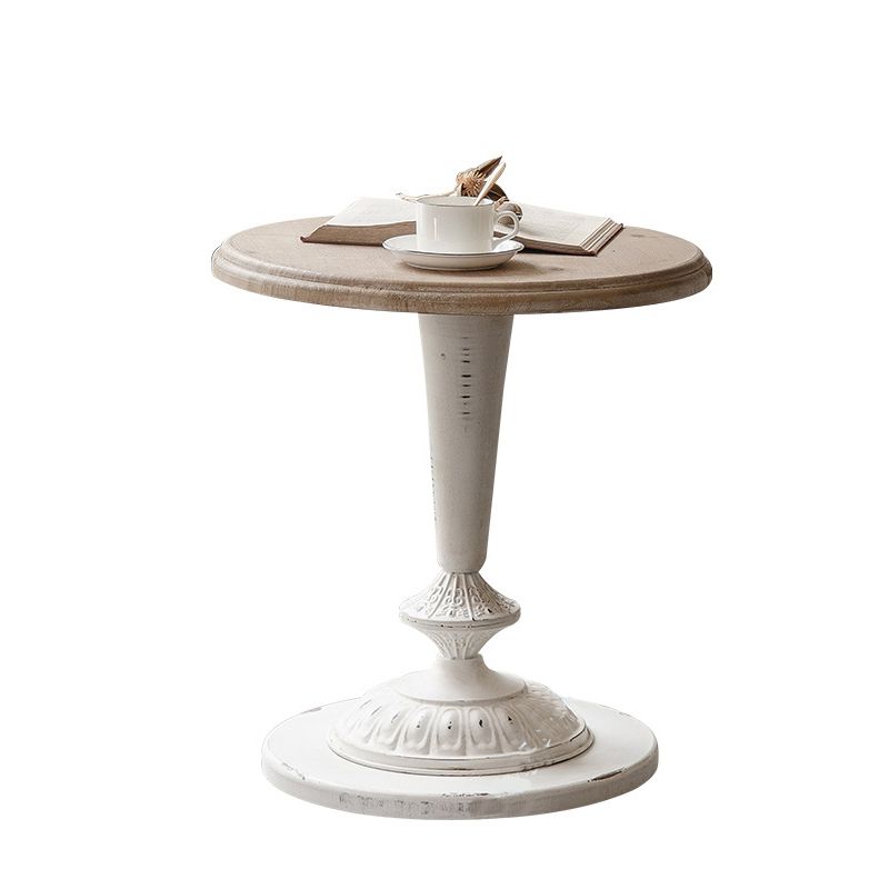 Tavolo da divano rotondo in metallo in metallo in stile rustico largo 19,69 pollici