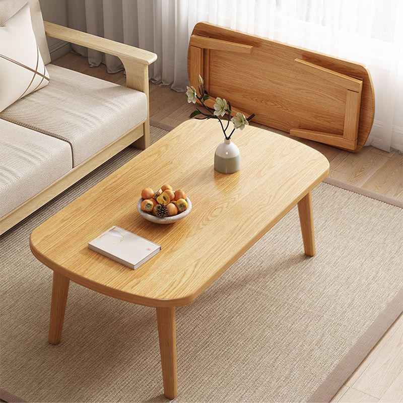 Tavolino in legno pieghevole a 4 gambe ellittiche tavolo da cocktail