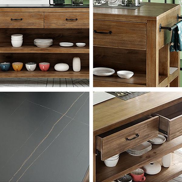 Modern Stationary Kitchen Island table Wood Kitchen Island table Clearhalo 'furn' 'furn_kitchen_islands_carts' 'Furniture' 'Kitchen & Dining Furniture' 'Kitchen Islands & Carts' 'kitchen_islands_carts' 1200x1200_0b917de3-5a96-4d59-9981-fdb7d64838fa