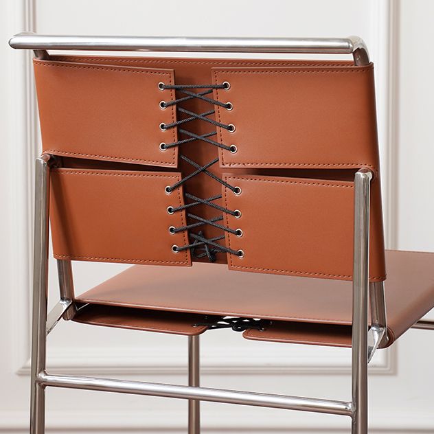 Modern Style Side Chair Faux Leather Open Back Dining Chair for Home Clearhalo 'Dining Chairs' 'Dining Tables & Seating' 'dining_chair' 'furn' 'furn_dining_chair' 'Furniture' 'Kitchen & Dining Furniture' 1200x1200_0b92386e-d016-4e3c-96f9-6dd64b8d9403