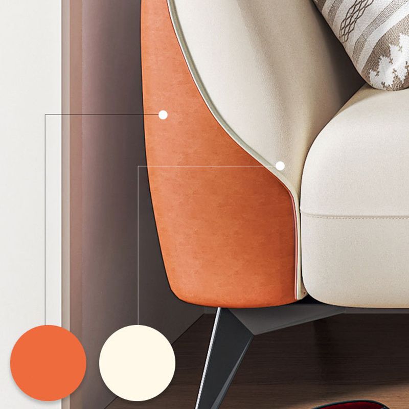 Contemporary Glam Faux Leather Sofa with Storage, Square Arm for Living Room Clearhalo 'furn' 'furn_sofas' 'Furniture' 'Living Room Furniture' 'Sofa' 'sofas' 1200x1200_0b925df2-892d-4b73-9632-c38d4f0a92d9