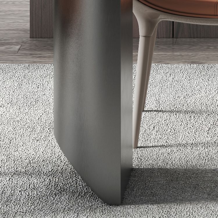 Set da pranzo in pietra sinterizzato moderno rettangolo 1/2/5 pezzi set da pranzo per le aree da pranzo