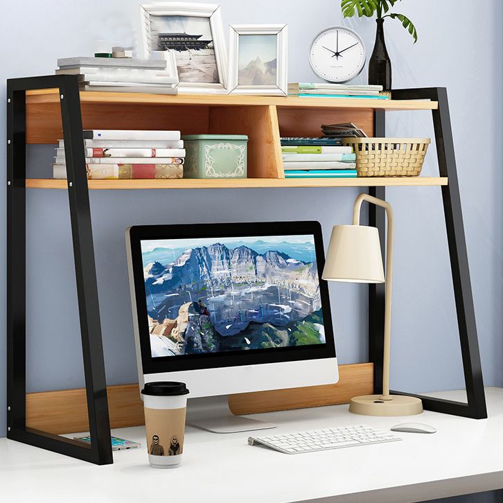 Étagère contemporaine bibliothèque en métal et étagère de livre en bois pour salle d'étude