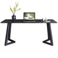 Black Office Desk Contemporary Style Writing Desk for Office and Home
