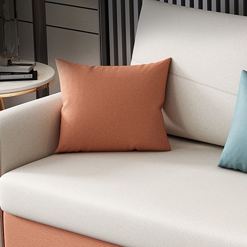 Eigentijds 33.46 "H Faux Leather Square Arm Sofa Bed voor appartement