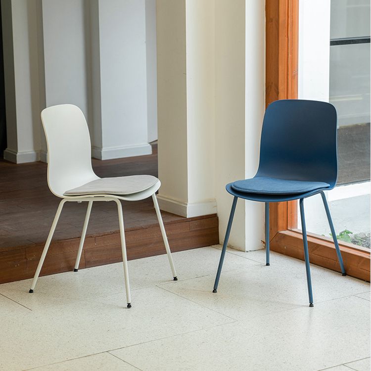 Contemporary Dining Chair Armless Side Chairs with Metal Legs for Kitchen Clearhalo ' kitchen&dining_furn' 'Dining Chairs' 'Dining Tables & Seating' 'dining_chair' 'Furniture' 'furniture_dining_chair' 'Kitchen & Dining Furniture' 'kitchen' 1200x1200_0b97c579-52ec-484e-9546-d150aced8d2b