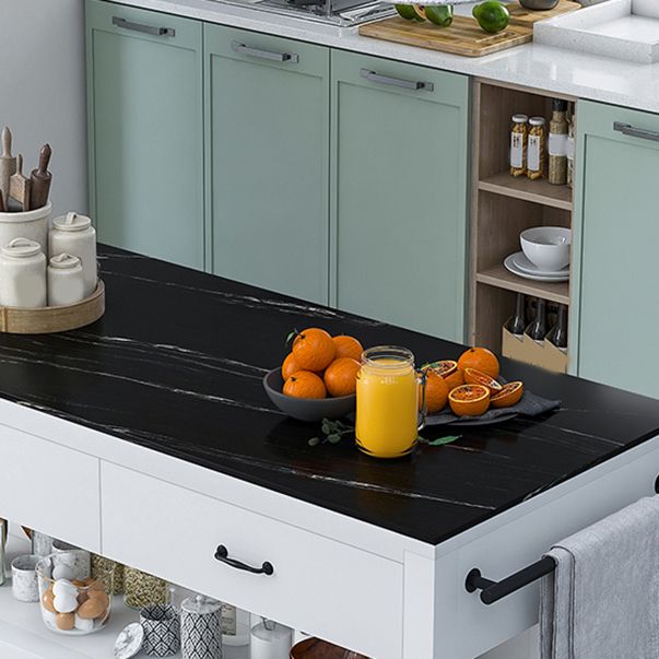 Set di isole da cucina stazionaria contemporanea set di isole rettangolari in legno