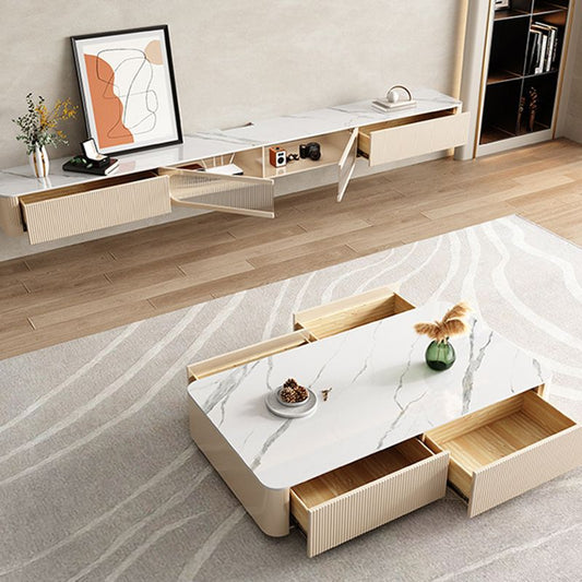 Console TV TV STONE TV MEDIA MEDIA TV CONTEMPORANO con cassetti