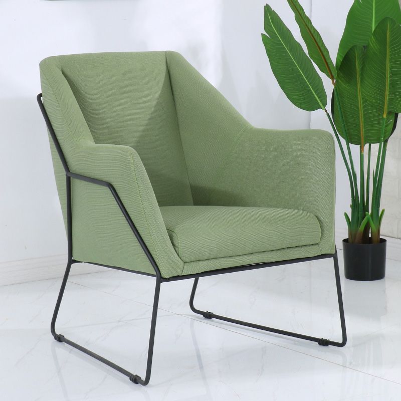 Linen Arm Chair 25.98" L x 25.98" W Sloped Arms Accent Armchair Clearhalo 'Accent Chairs' 'accent_chairs' 'Chairs & Seating' 'furn' 'furn_accent_chairs' 'Furniture' 'Living Room Furniture' 1200x1200_0b98dd20-a524-4201-9b79-d30bd80b926a