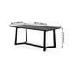 Rectangle Black Industrial Dining Table Pine Solid Wood Table with Trestle Base Clearhalo ' dining_table' 'Dining Tables & Seating' 'Dining Tables' 'Furniture' 'furniture_dining_table' 'Kitchen & Dining Furniture' 'kitchen&dining_furn' 'kitchen' 'kitchen_dining_table' 1200x1200_0b996b68-357f-423a-a6f7-3917b0eeceae
