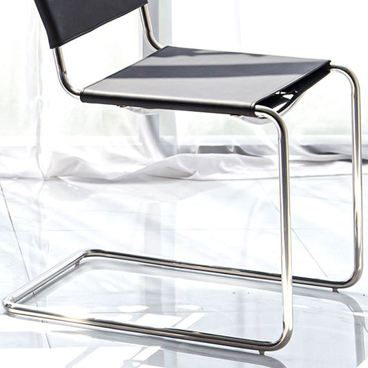 Contemporary Style Open Back Leather Armless Dining Side Chair for Home Clearhalo 'Dining Chairs' 'Dining Tables & Seating' 'dining_chair' 'furn' 'furn_dining_chair' 'Furniture' 'Kitchen & Dining Furniture' 1200x1200_0b9974c5-901b-4bfd-90fd-51dfb0cd9ed6