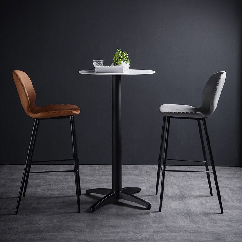 Scandinavian Matte Finish Leather Barstool Footrest Living Room Stool Clearhalo 'Bar Furniture' 'Bar Stools' 'bar_stools' 'furn' 'furn_bar_stools' 'Furniture' 'furniture_bar_stools' 'Kitchen & Dining Furniture' 1200x1200_0b9c4712-5ae3-4b4e-b3cf-640a580081b5