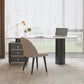 Glam voetstuk Writing Desk White 3 Lads Office Desk met metalen benen