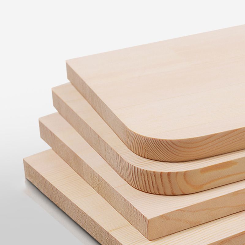 Table basse scandinave en bois massif avec 2 pieds et plateau rectangulaire