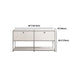 Sideboard in metallo bianco con cassetti a buffet da pranzo interno moderno