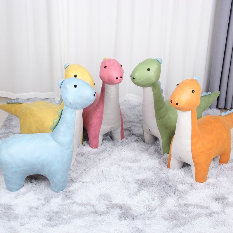 Modern Velvet Pouf Chair Contrast Color Dinosaurs Shape Water Resistant Chair Ottoman Clearhalo 'furn' 'furn_ottomans_poufs' 'Furniture' 'Living Room Furniture' 'Ottomans & Poufs' 'ottomans_poufs' 1200x1200_0b9f5c87-dcba-4a24-b594-f76618855871