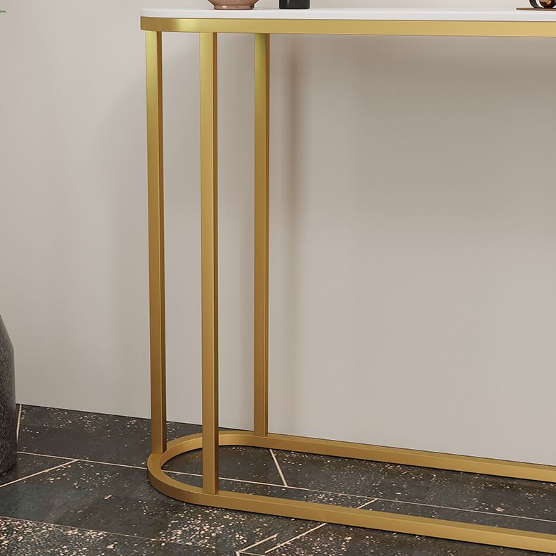 Glam Oval Console Accent Table Antique Finish Console Sofa Table