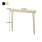 Tabella della console in legno massiccio rettangolare 31.49 "tavolo di accento alto con telaio di ferro