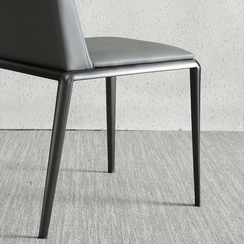 Industrial Upholstered Armless Chair Parsons Dining Room Side Chair