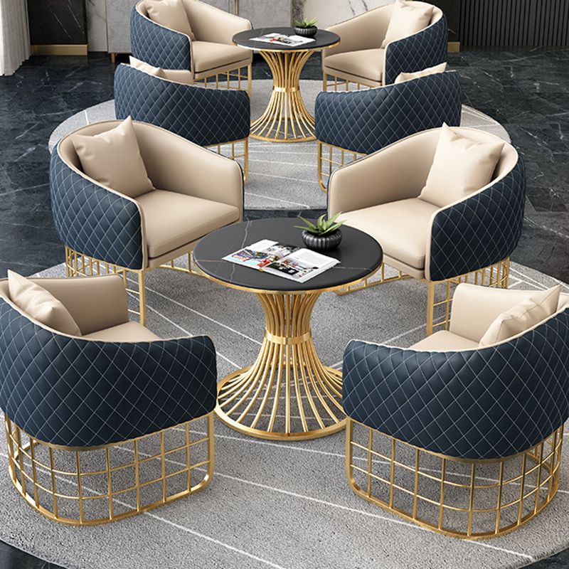 Contemporary Sintered Stone Kitchen Dining Table Round Standard Dining Table with Pedestal Base Clearhalo ' dining_table' 'Dining Tables & Seating' 'Dining Tables' 'furn' 'furn_dining_table' 'Furniture' 'furniture_dining_table' 'Kitchen & Dining Furniture' 'kitchen&dining_furn' 'kitchen' 'kitchen_dining_table' 1200x1200_0ba6043b-9c39-41d4-bcc3-bccb5106d273