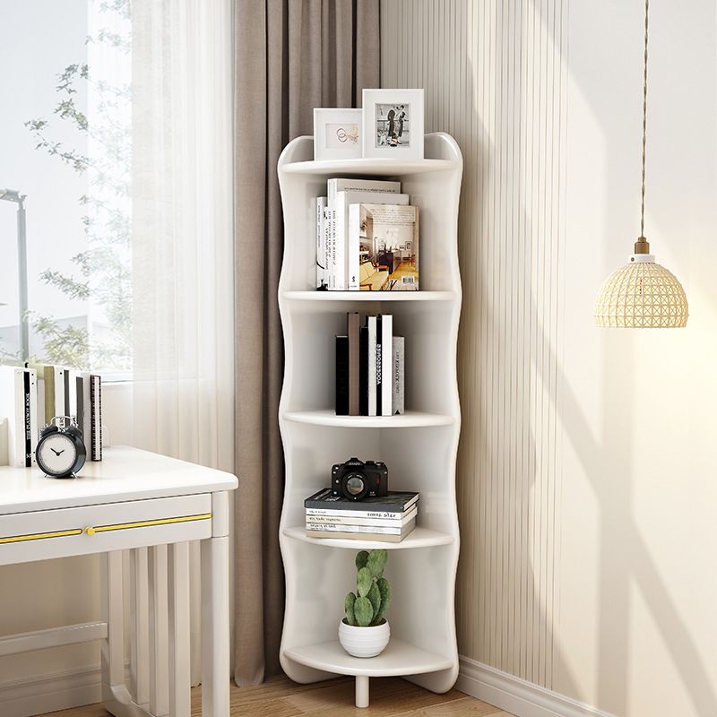 Rubber-Wood Bookshelf Closed Back Bedroom Modern Bookshelf 16" W X 63" H