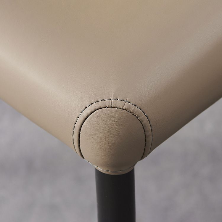 Industrial Design Solid Back Dining Side Chairs Faux Leather Dining Chairs Clearhalo ' kitchen&dining_furn' 'Dining Chairs' 'Dining Tables & Seating' 'dining_chair' 'furn' 'furn_dining_chair' 'Furniture' 'furniture_dining_chair' 'Kitchen & Dining Furniture' 'kitchen' 1200x1200_0ba7f429-3562-49c7-9103-9a33a08f0928