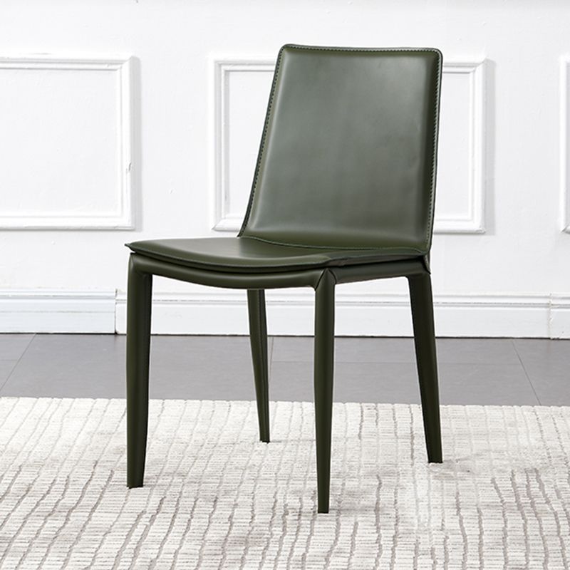 Modern Style Leather Dining Armless Chair Metal Side Chair for Home Use Clearhalo 'Dining Chairs' 'Dining Tables & Seating' 'dining_chair' 'furn' 'furn_dining_chair' 'Furniture' 'Kitchen & Dining Furniture' 1200x1200_0ba8e2a2-0b4a-4d00-82e3-1db6e6a8aa33