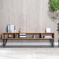 17,72 "H TV Stand Scandinavian Brown Open Storage TV Console per soggiorno