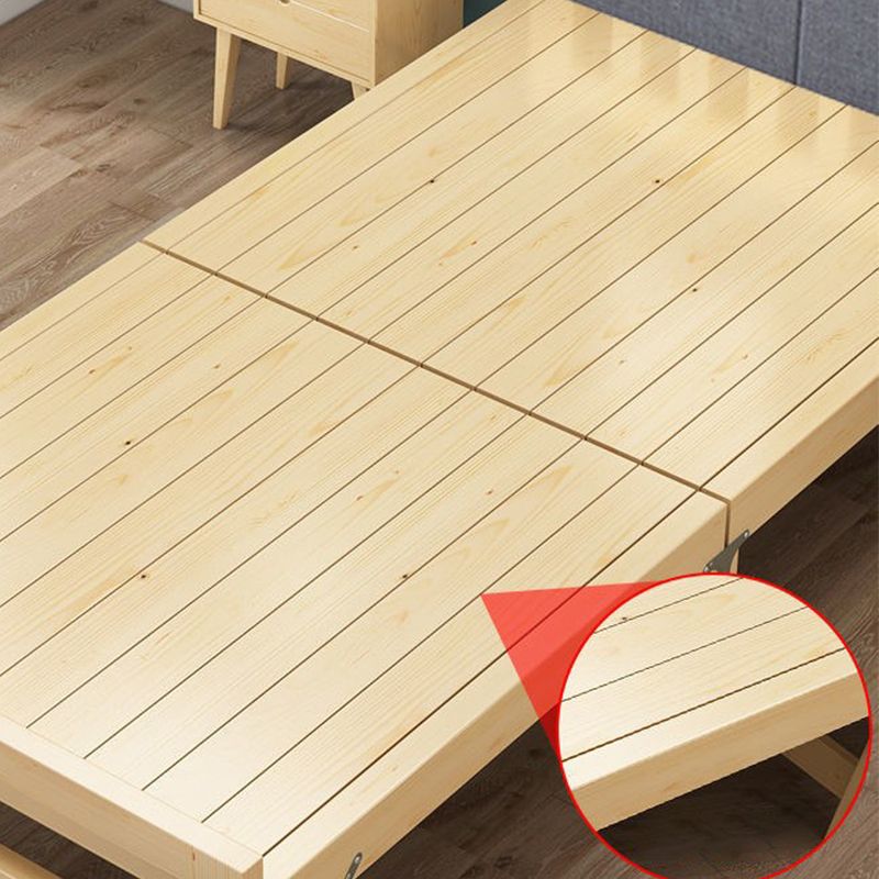 Scandinavian Wood Foldable Bed Low Profile Upholstered Bed with Mattress Clearhalo 'Bedroom Furniture' 'Beds' 'furn' 'furn_beds' 'Furniture' 1200x1200_0bab2f98-e3b8-4019-b89c-958827d2e0ac