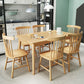 Modern Rubber Wood Dining Table 4 Legs Table for Dining Room