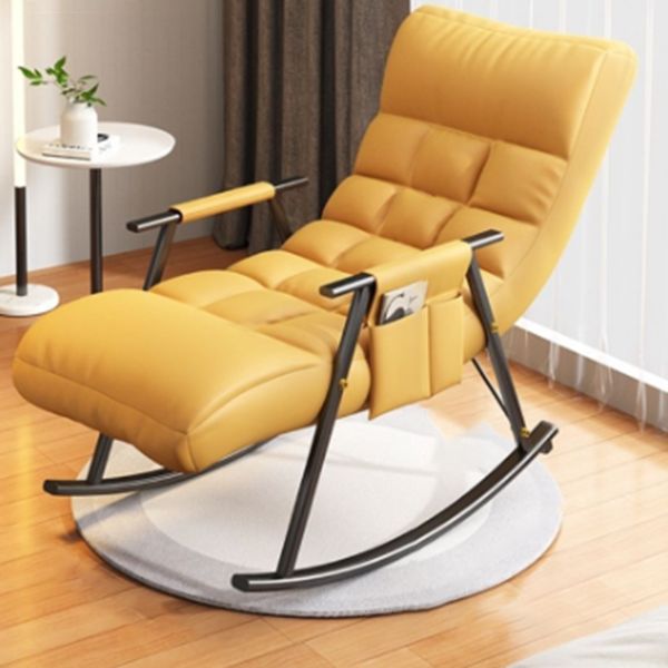 Home Modern Metal Base Rocking Chair Living Room Leisure Single Sofa ...