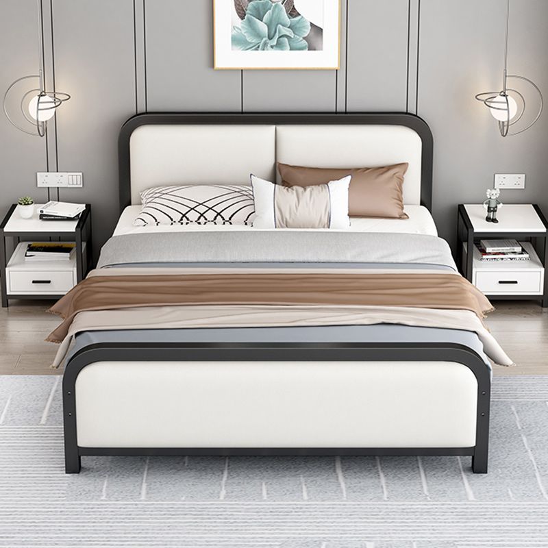 Glam Metal Polstered Panel Kopfteil Rechteckig Standard Bett